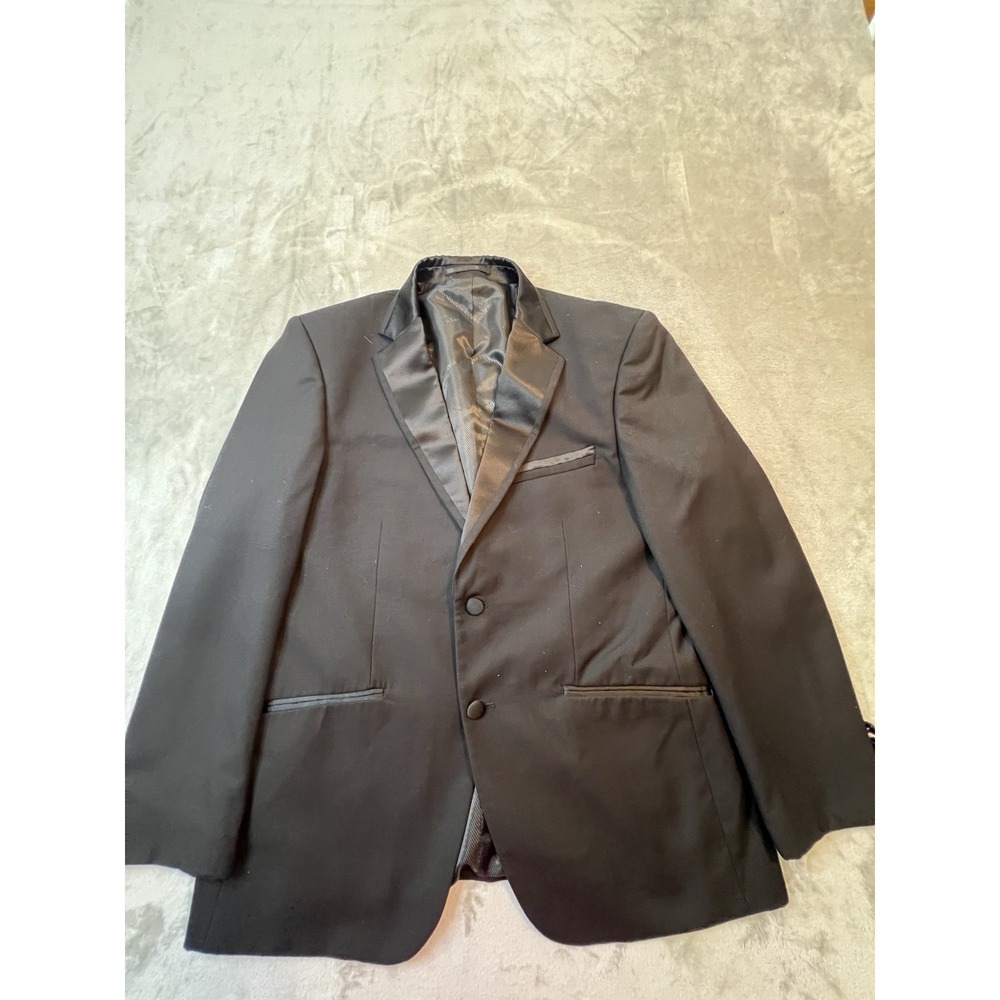 Giorgio Fiorelli Mens Blazer Black Tuxedo Jacket  Satin Peak Lapel Formal 40R